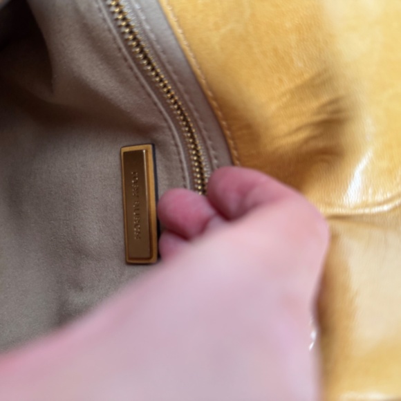 Tory Burch Kira Butter Yellow Patchwork Satchel - Picture 12 of 12